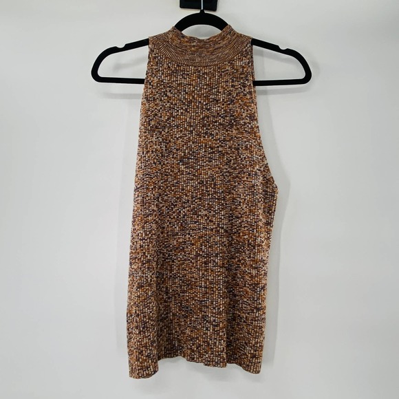 Madewell Pecan Marled Mockneck Sweater Tank Brown Warm Tones Size XL 16/18 - Picture 13 of 13